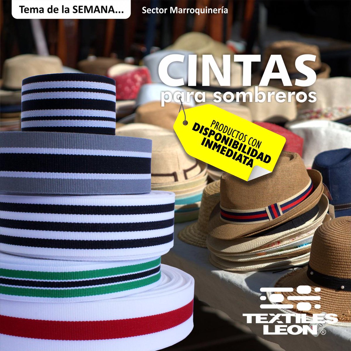 textiles_leon's tweet photo. ¿Sabías que tenemos gran variedad en #cintas especiales para #sombrero ?
#TextilesLeon https://t.co/dJQWxGxTvm