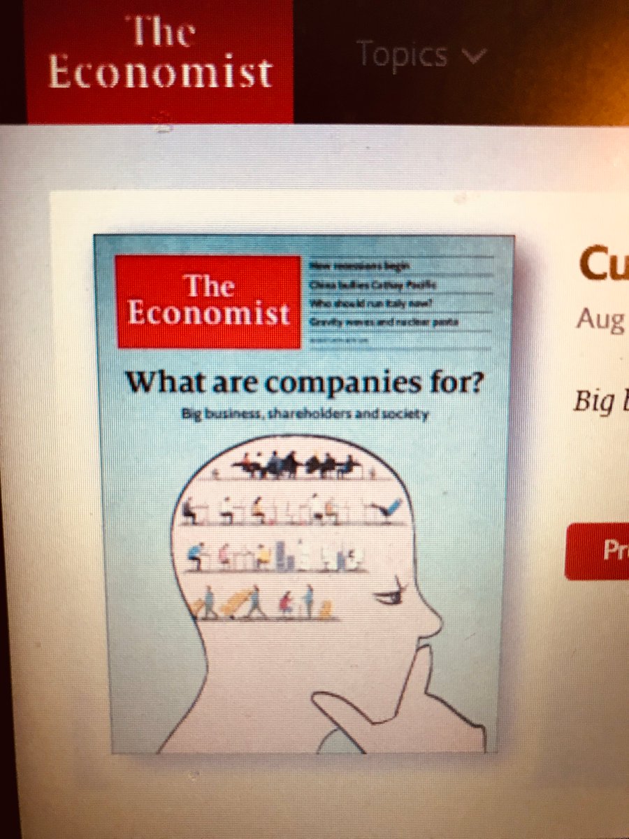 Please take a look at our latest Economist cover package on how big business wants to lavish attention on social injustice, economic inequality and the climate crisis - shareholders can fend for themselves