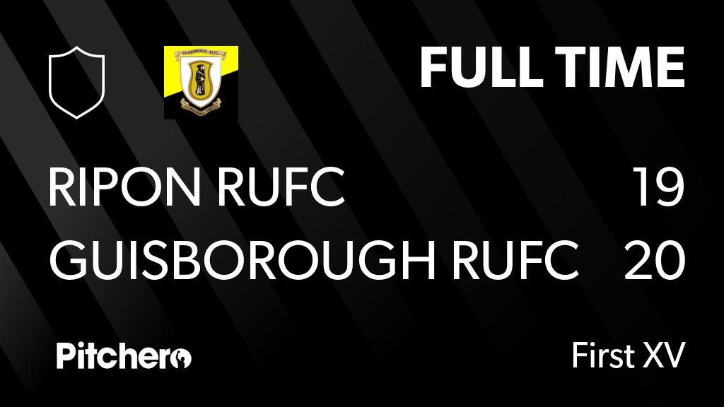 GuisboroughRUFC's tweet photo. FULL TIME: Ripon RUFC 19 - 20 Guisborough RUFC
#RIPGUI #Pitchero
https://t.co/8FEvzNikpO https://t.co/tkpLTWNq9g