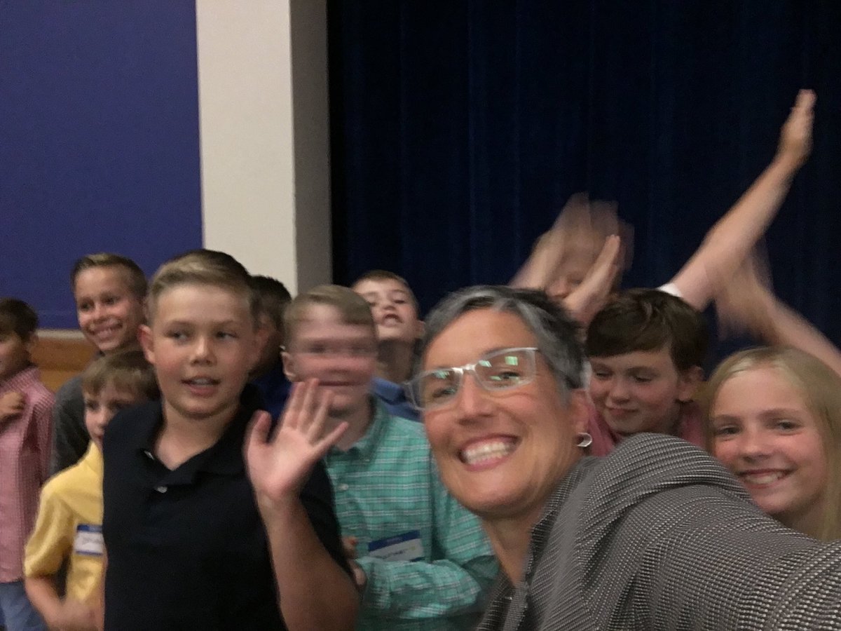 NeveragainEdD's tweet photo. The WES 2019-20 school year has officially kicked off with our 5th grade student leaders!   So honored to be surrounded by such incredible human beings!  #ProudPrincipal #ThisIsWES https://t.co/jVWmqWHEHG