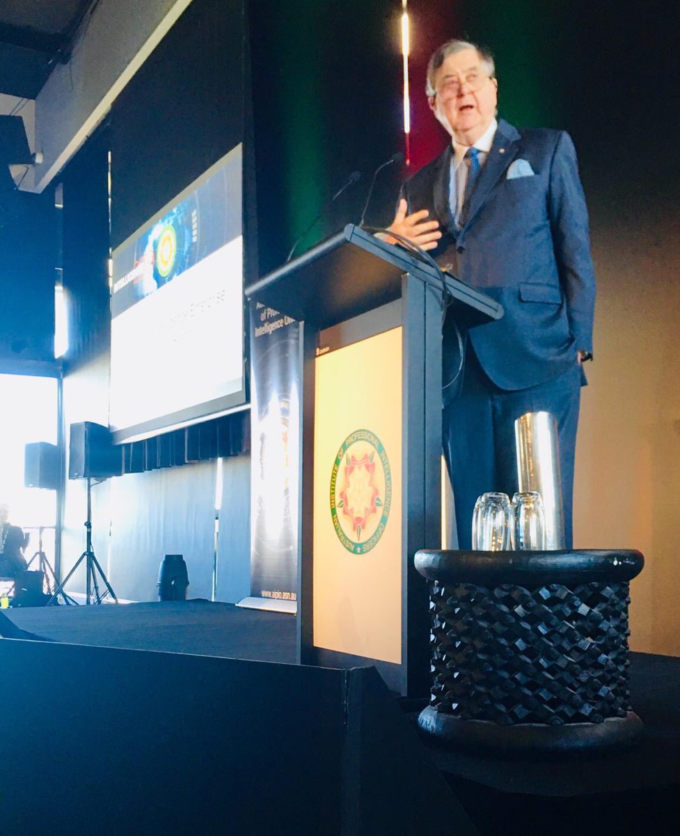 AIPIO's tweet photo. President @PhilKowalick opening #Intelligence2019 in Sydney, with an Opening Address by David Irvine https://t.co/ubVGw9ZxtS