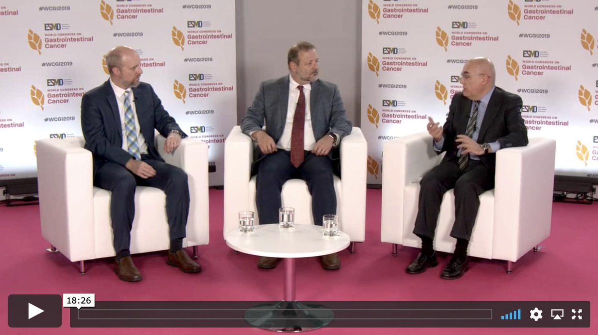 OncLearnNetwork's tweet photo. At @myESMO @WCGIC 2019, our expert roundtable comprising @agrothey, @skopetz, and @tabanerojosep discussed the significance of the BEACON CRC trial evaluating a combo therapy for patients with BRAFV600E–mutated disease. Watch it here: https://t.co/S2QMm3lQp3. #ESMO #WorldGI https://t.co/GcjnVEmnBo