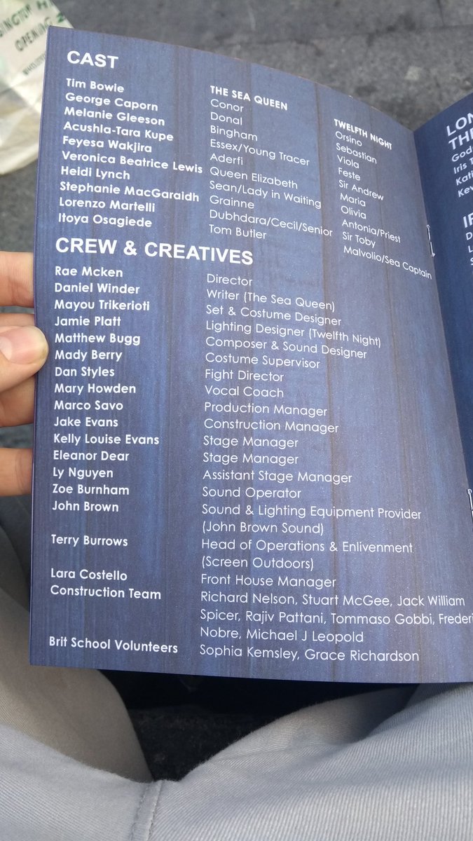 Had a great time watching The Sea Queen and Twelfth Night <a href="/LDNfreeopenair/">Free Open Air Theatre</a> this evening. Great shows and a superb cast. Highly recommended seeing if you can