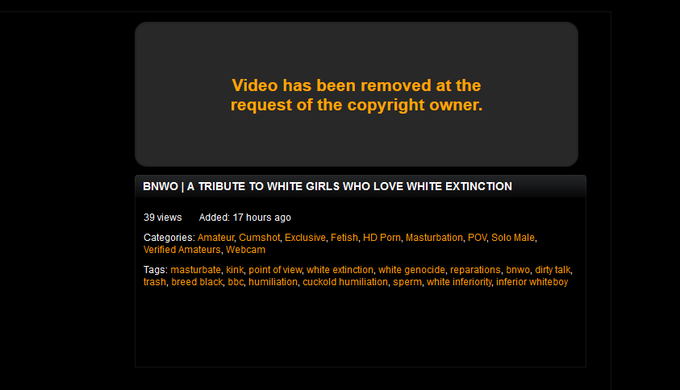 @Pornhub Apparently someone owns the rights to my dick.  Or did a plastic company file a take-down notice<a class="tags" href="/tag/pornhub">@pornhub</a><a href="/tag/saynotowhiteboys"class="tags"><span>#saynotowhiteboys</span></a><a href="/tag/bnwo"class="tags"><span>#bnwo</span></a><a href="/tag/saynotowhiteboys2020"class="tags"><span>#saynotowhiteboys2020</span></a>