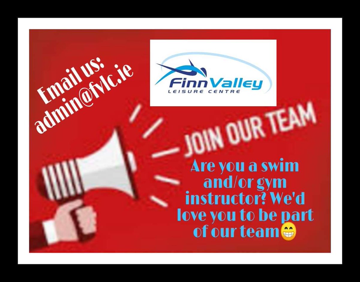 SDonagher's tweet photo. Are you a Pool Lifeguard with a swim and/or gym qualification?
We'd love you to join our team🏊💪
Email us: admin@fvlc.ie for details😁 @SDonagher @govisitdonegal @Donegal_News @ActiveDonegal @donegalcouncil https://t.co/hzog1OeDPx
