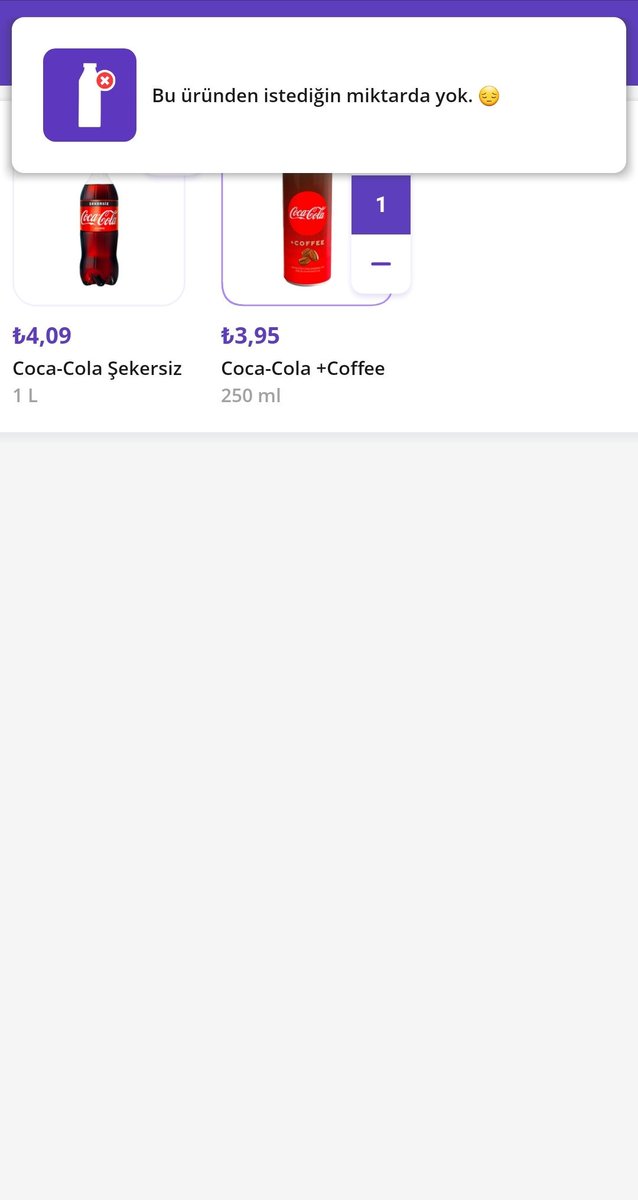 LConsultant's tweet photo. Kampanya yapıyorsunuz, reklam veriyorsunuz da 2. Coca-Cola'ya yok demek insanın aklına 3. sınıf çocuk kandıran, komik mazeretleri getiriyor! Sırf kampanya sebebi ile 1 adet almayacağım, teşekkür ederim. @getir_istanbul @CocaCola_TR https://t.co/0WWeLNKv8c