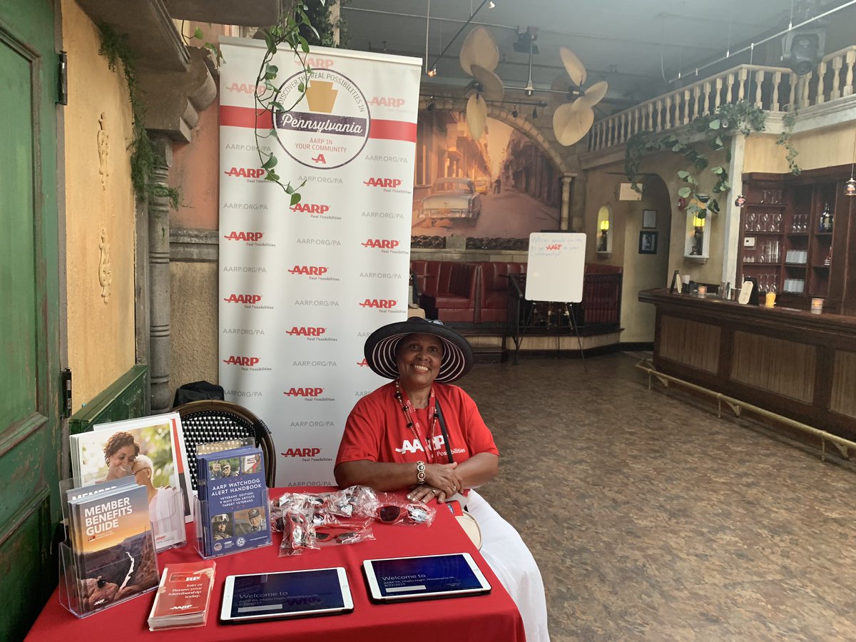 Ylora0211's tweet photo. Are you ready to have fun with @AARPPA at Mojito Night?@CubaLibrePHL #ageless #inyourcommunity #funwithpurpose #summer #disruptingaging @billjwpa @MrRawle @MorieSmile @AngelaAARP https://t.co/tgFKOAZouO