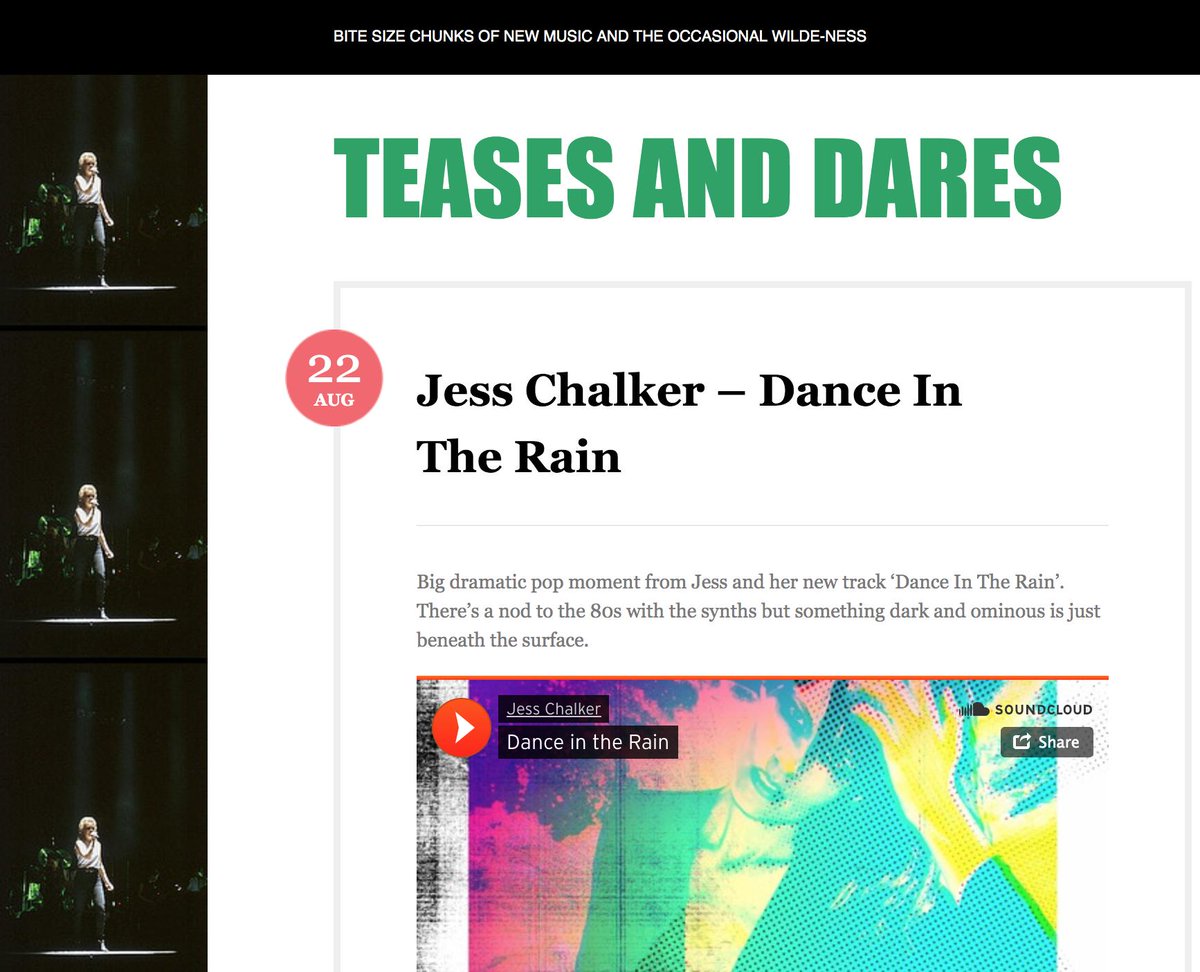 Thank you @Teasesanddares! #danceintherain xx