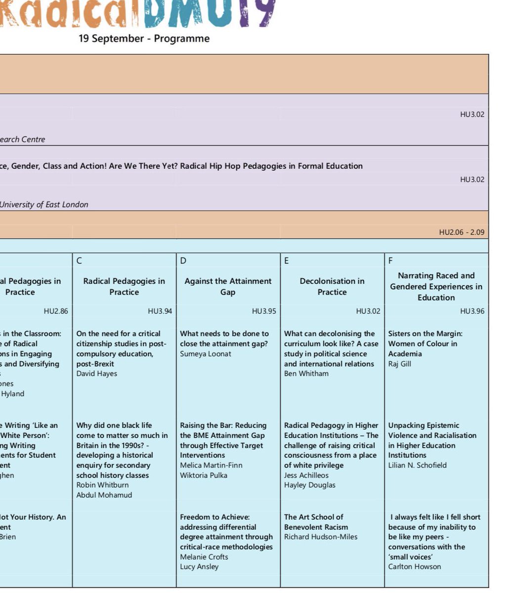 Looking forward to presenting at the #radicaldmu conference with such diverse talks, speakers and experts! #radicalpedagogy