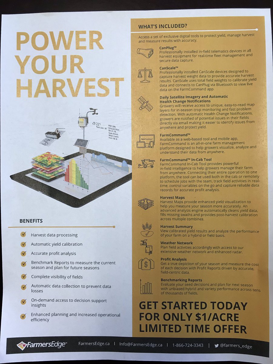 Beard_AFS's tweet photo. Come and see what specials we have with Farmer Edge and get the most out of your data that you collect. We can help you start using the variable rate equipment you have and the data you have collected off your operation. https://t.co/QPtqXX49A6