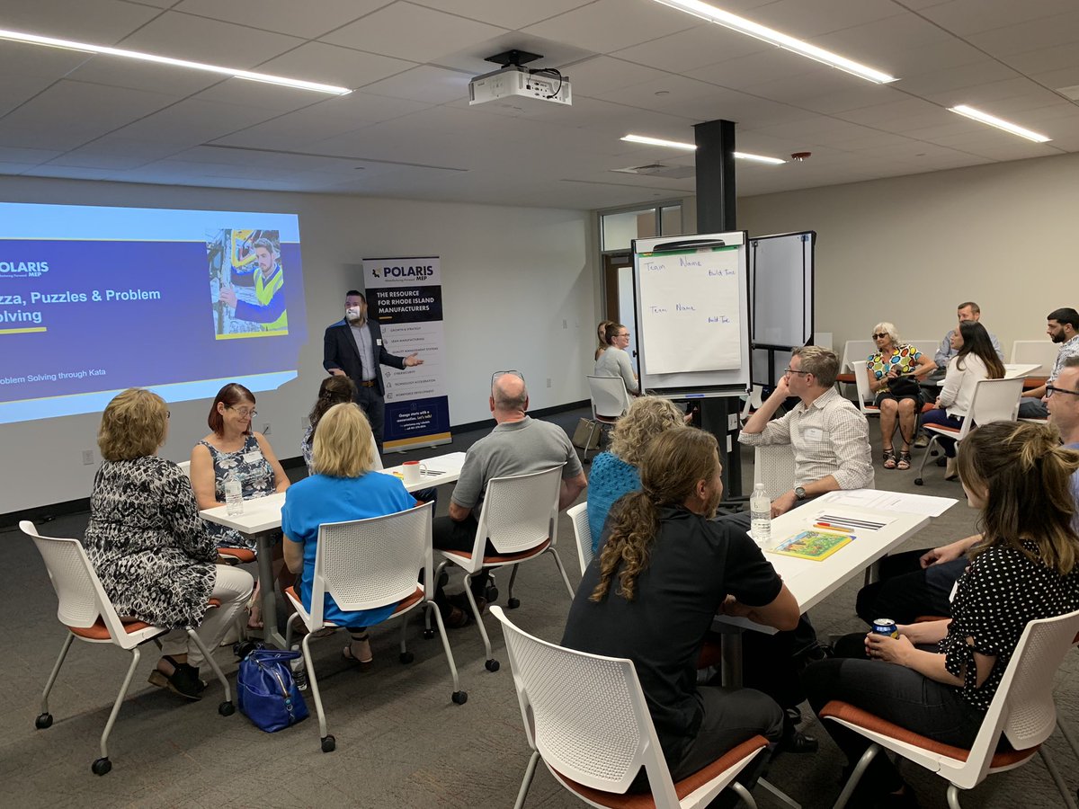 Pretty fantastic group of #RhodeIsland #manufacturers at the #PizzaPuzzlesAndProblemSolving event! Incredible support from <a href="/CityofPawtucket/">City of Pawtucket RI</a> <a href="/CentralFalls_RI/">Central Falls</a> <a href="/pawtfnd/">Pawtucket Foundation</a> and our host TeknorApex! Wow! <a href="/NIST_MEP/">NIST MEP</a> #MEPNationalNetwork