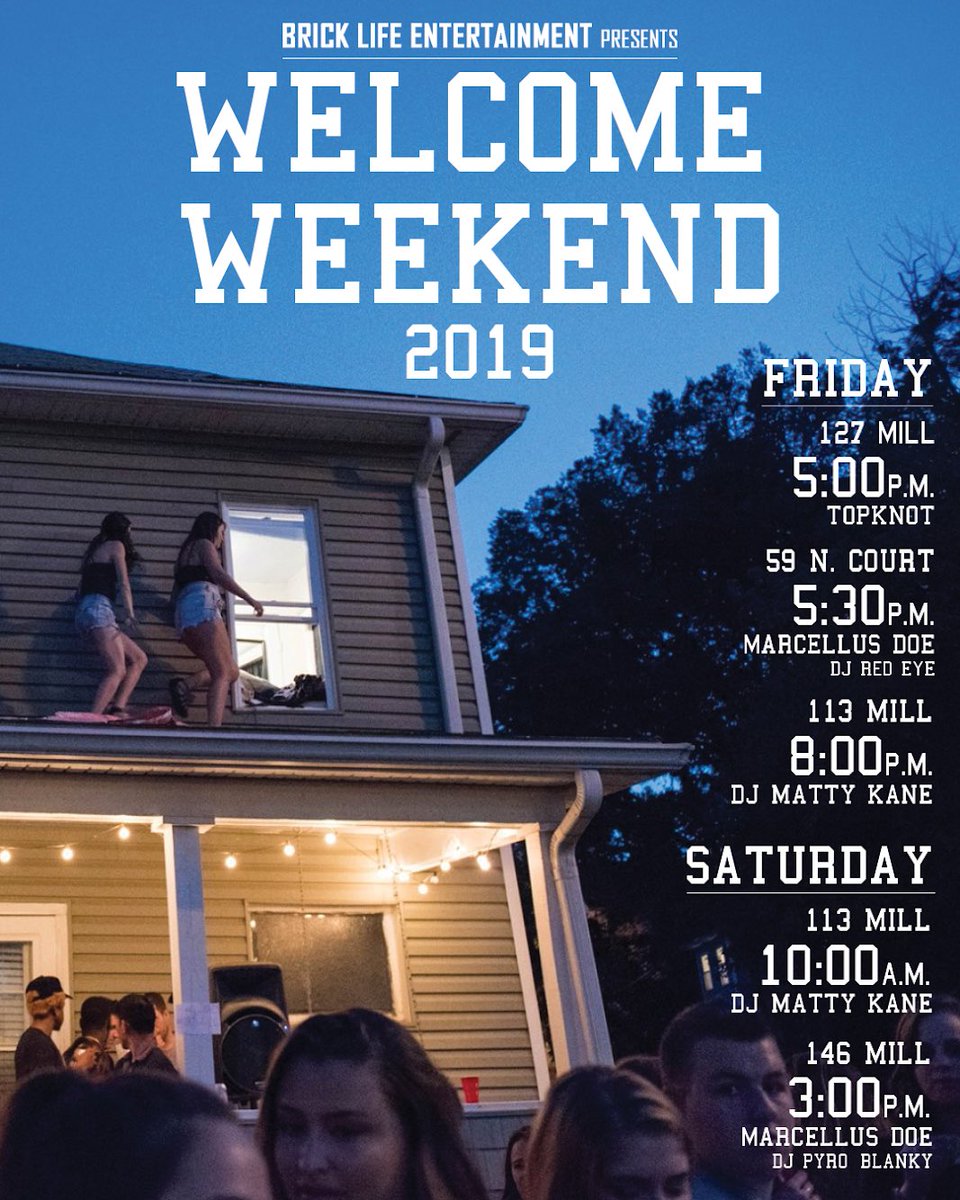 BrickLifeEvents's tweet photo. 2 days till we rock out 113 Mill with DJ Matty Kane💥 
Events lined up all weekend!
#OUWelcomeWeekend https://t.co/up5TIuna2L