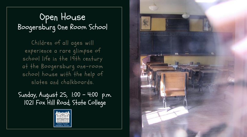 CentreHistory's tweet photo. Open House at the Boogersburg School! This is an event for the whole family.  Free and open to the public, Sunday, Aug. 25 from 1:00-4:00 p.m.  Come when you can, stay as long as you would like! There will be presentations lessons, and recess games throughout the afternoon. https://t.co/5rwlkYP6m6