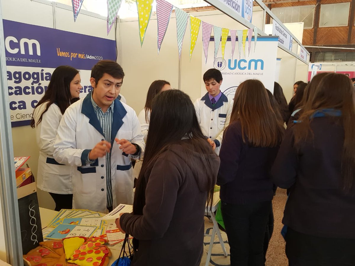 FACED_UCM's tweet photo. Nuestras  #pedagogias estuvieron presentes en #ExpoUCM #Admision2020 #Curicó #Maule #Chile #Carreras #universidad @ucatolicamaule somos #TuUniversidad #VamosPorMas https://t.co/gtm8xfao7l