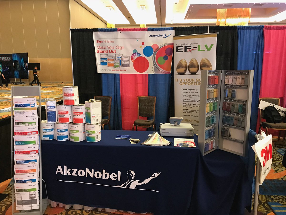 AkzoNobel_AACNA's tweet photo. Our Sign Finishes team is at the NSSA #SignExpo2019 at the @FoxwoodsCT Resort Casino in Connecticut. Stop by and see us at Booth 301. Show runs until tomorrow at 4pm. #NSSAEXPO https://t.co/T2Q5Yic3Ci