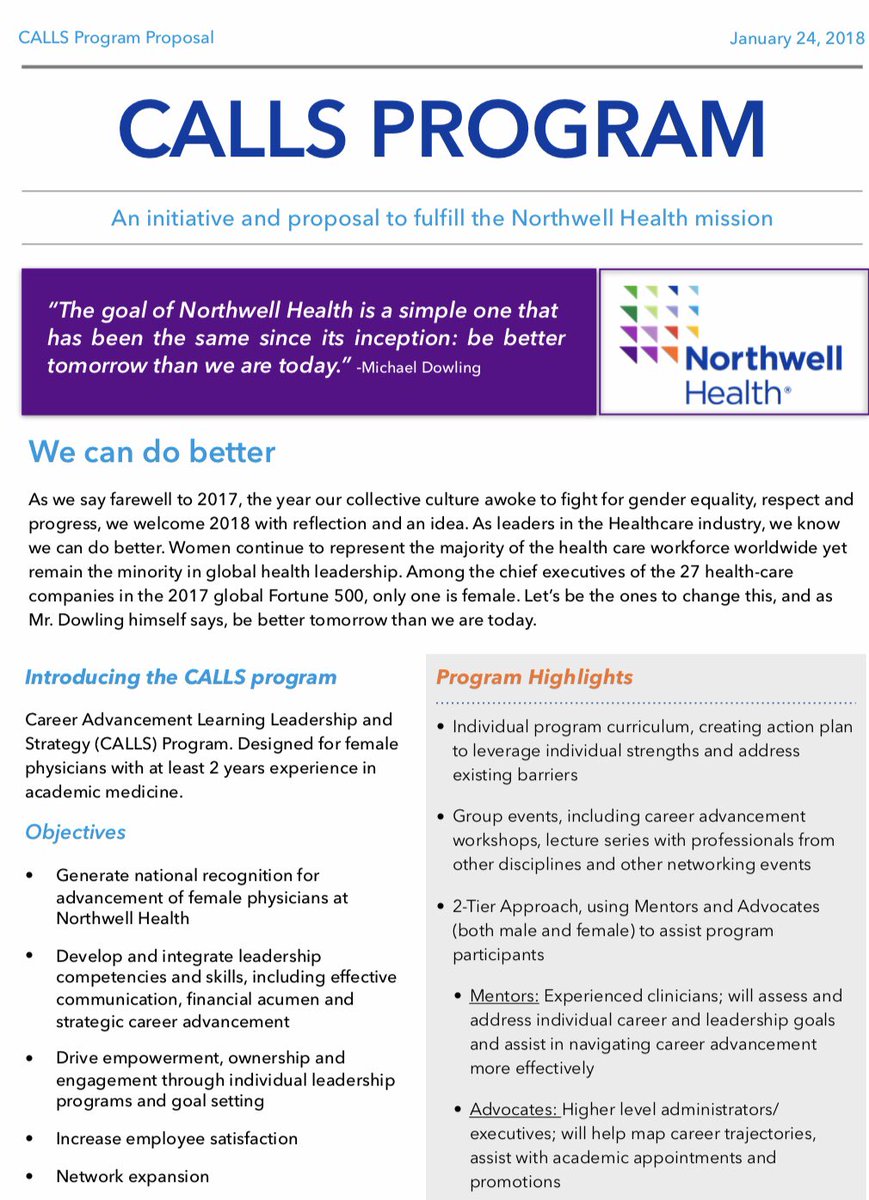 StephTMcNallyMD's tweet photo. Looks like we are on the right track @NorthwellHealth w/ @DaraShalom1 @drstaceyrosen @TeriManno @p_adelman to advance the careers of #WomenInMedicine early in their academic careers with the #CALLSProgram - amazing article @GarimaVSharmaMD! https://t.co/AXlLRXsY84