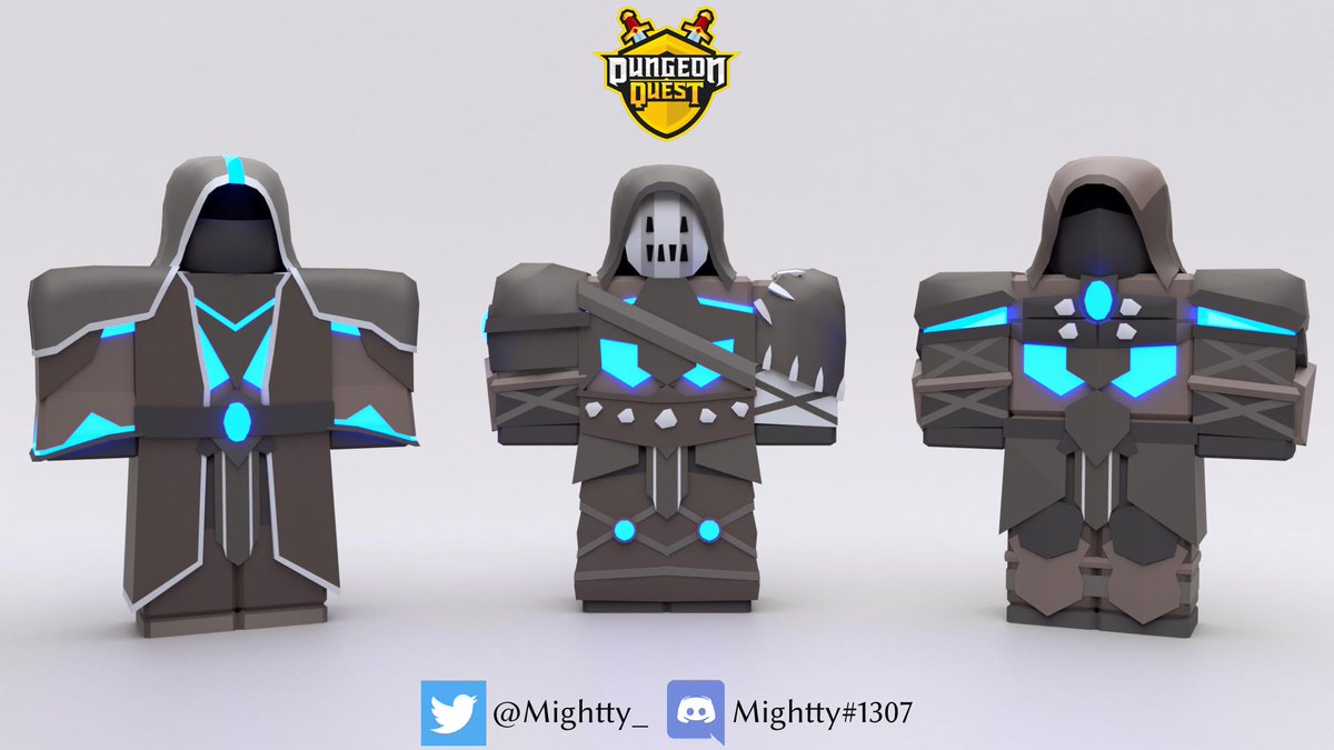 Mightty On Twitter Mage Guardian Warrior Here Are The Original Armors I Made For Dungeonquest Check Them Out In The New Canals Update Thanks To Vcaffy For The Opportunity - roblox dungeon quest armor locations