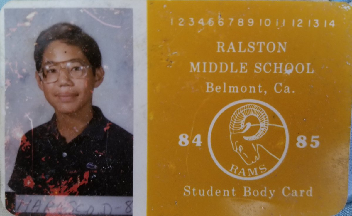 ThePhysicsShow's tweet photo. @kilroi22 @phyzman @MDoughertyRMS An even better find! I started this thread with the physics book I read every day in middle school, here's my student ID. #rmsrams https://t.co/dNUVXbaiyx