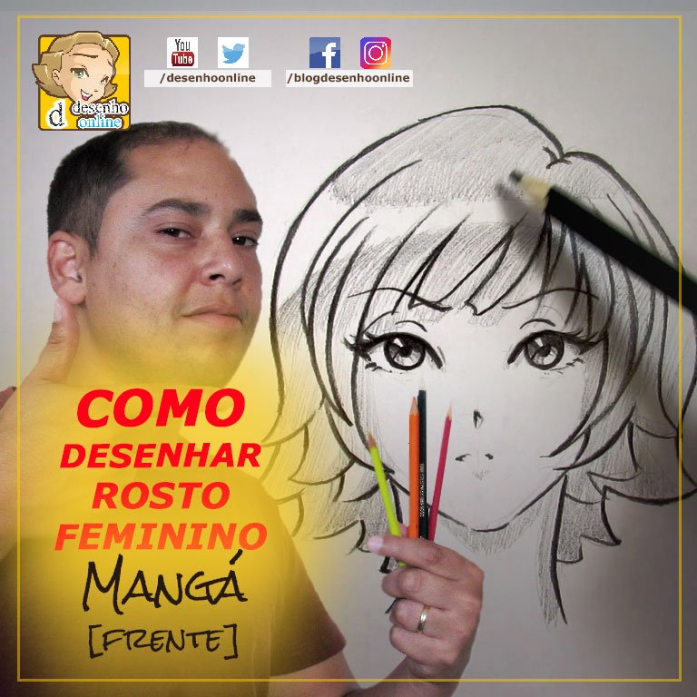 Como desenhar rosto feminino mangá