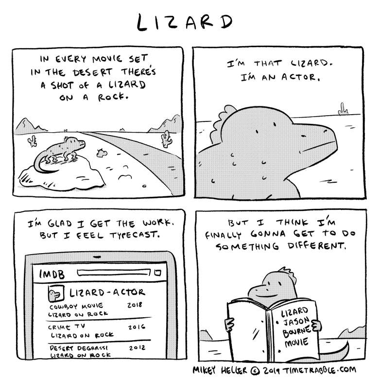 i drew a comic about a lizard 