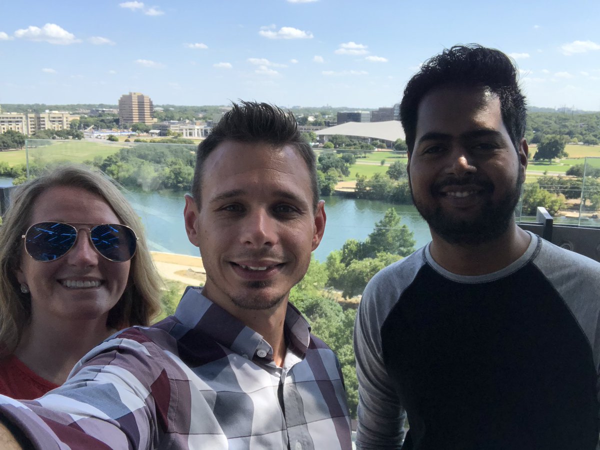 Becca_Prince83's tweet photo. Thanks to our friend Datta for a great tour of downtown Austin. The view from @AustinPublicLib is absolutely amazing!!! 🤩 #atx https://t.co/p8U5qX22Sh