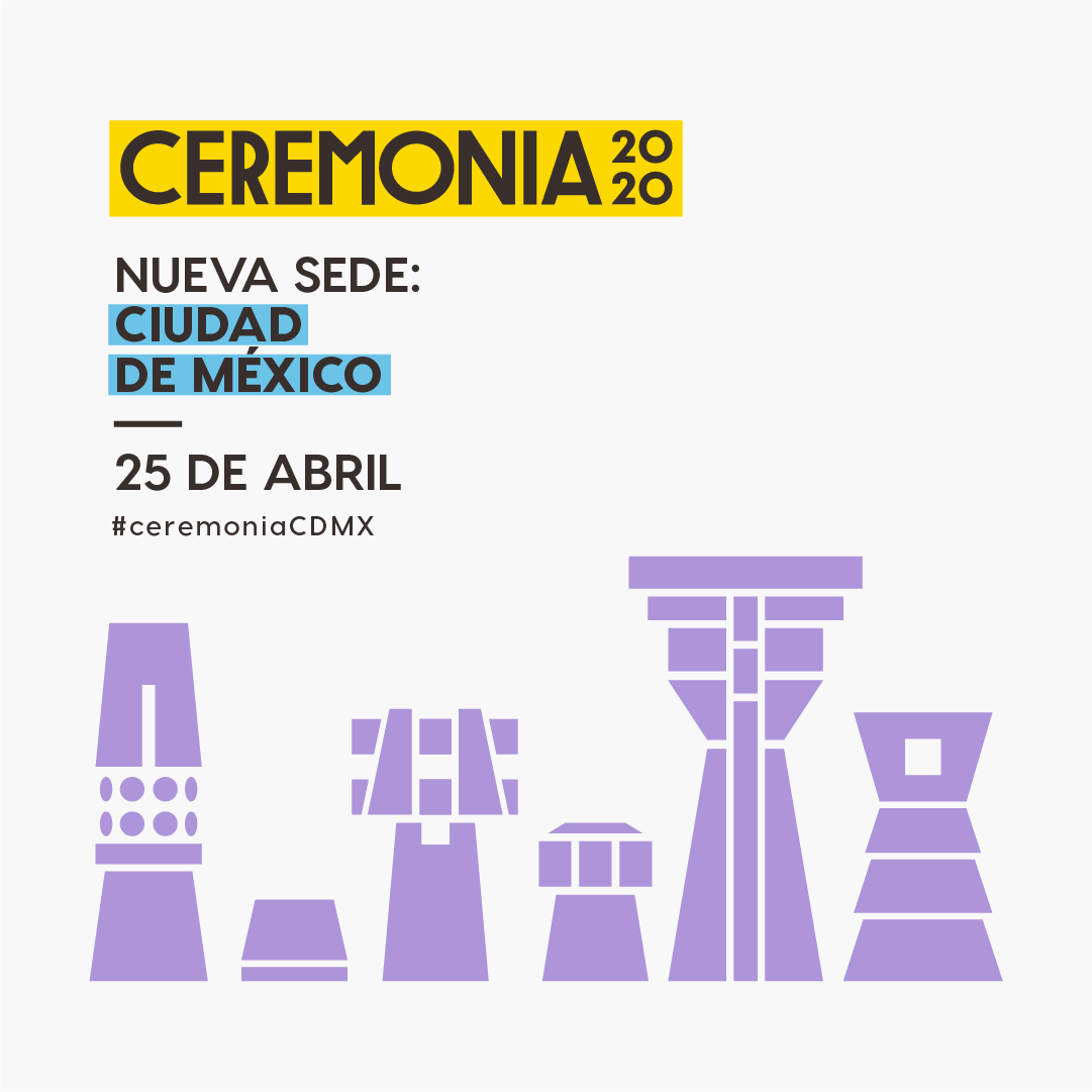 Así es, porque todos lo soñamos, @CeremoniaFest 2020 se llevará a cabo en la CDMX. Pronto más detalles. #CeremoniaCDMX #HotNews 🤩