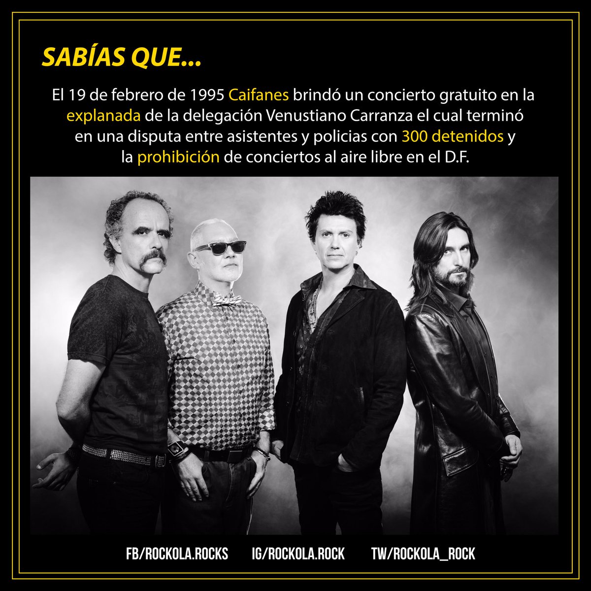 ¿Lo sabías? 🤔 Déjanos tu comentario! ♥️ @CAIFANESMEX

13 y 14 de Septiembre en <a href="/AuditorioMx/">Auditorio Nacional</a>
12 de octubre en <a href="/FestivalComuna/">Festival Comuna</a>

#JuevesDeSabiasQue #Caifanes