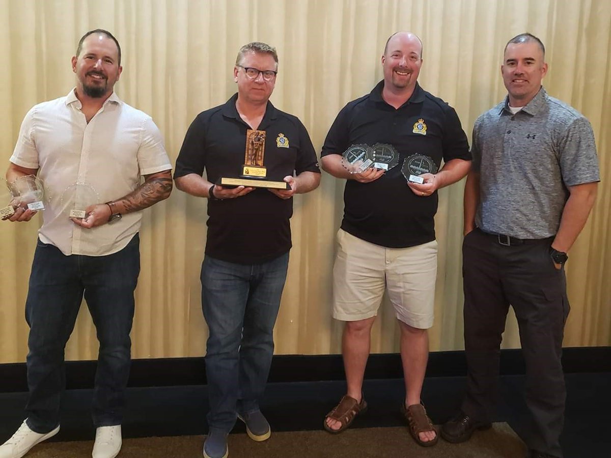WRPSToday's tweet photo. Congrats to members of the Traffic Branch who competed in the 2019 Great Lakes Police Motorcycle Training Seminar. Riders from across North America were present. Cst Boniface received the Crime Dog Award for going above and beyond in his community! https://t.co/pp6urjaPeO