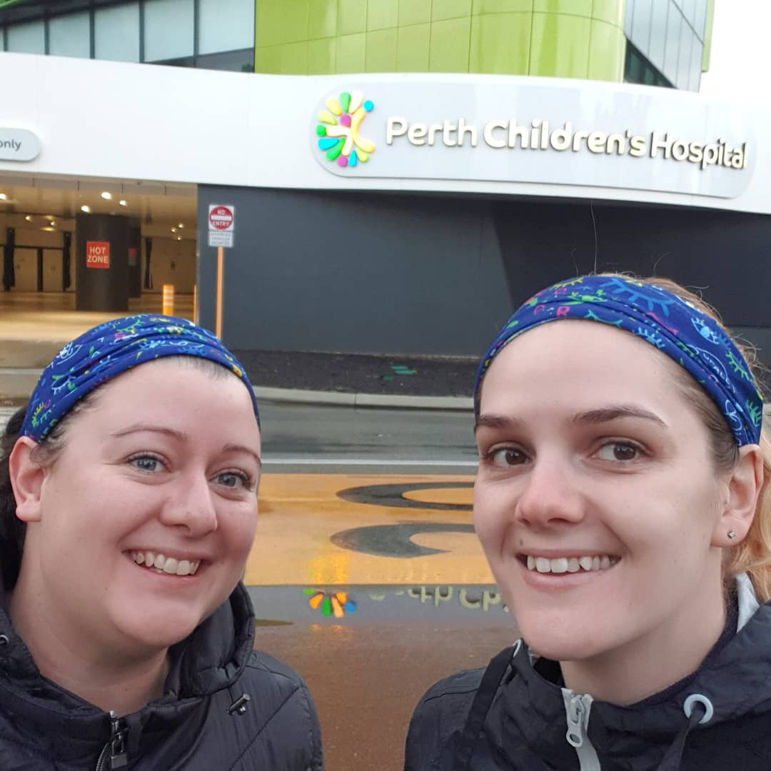 KathrynJajko's tweet photo. After a short training break to get glam last weekend we're back for a cheeky pre-work sesh, reppin' our #upallnight buffs! Please donate and share this great cause! #ballin #survivorwannabes  @RMHCWA @BekGroom https://t.co/VCMzu8zUrM https://t.co/o6i3tBXHRu