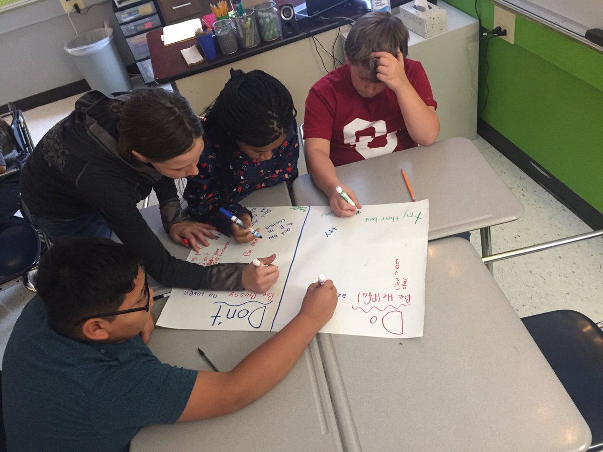 MsLaymanMath's tweet image. We did a silent group quickwrite to establish norms for collaboration. The most common theme was to be kind! #BridgerBold #AVIDHerd #ISDStrong