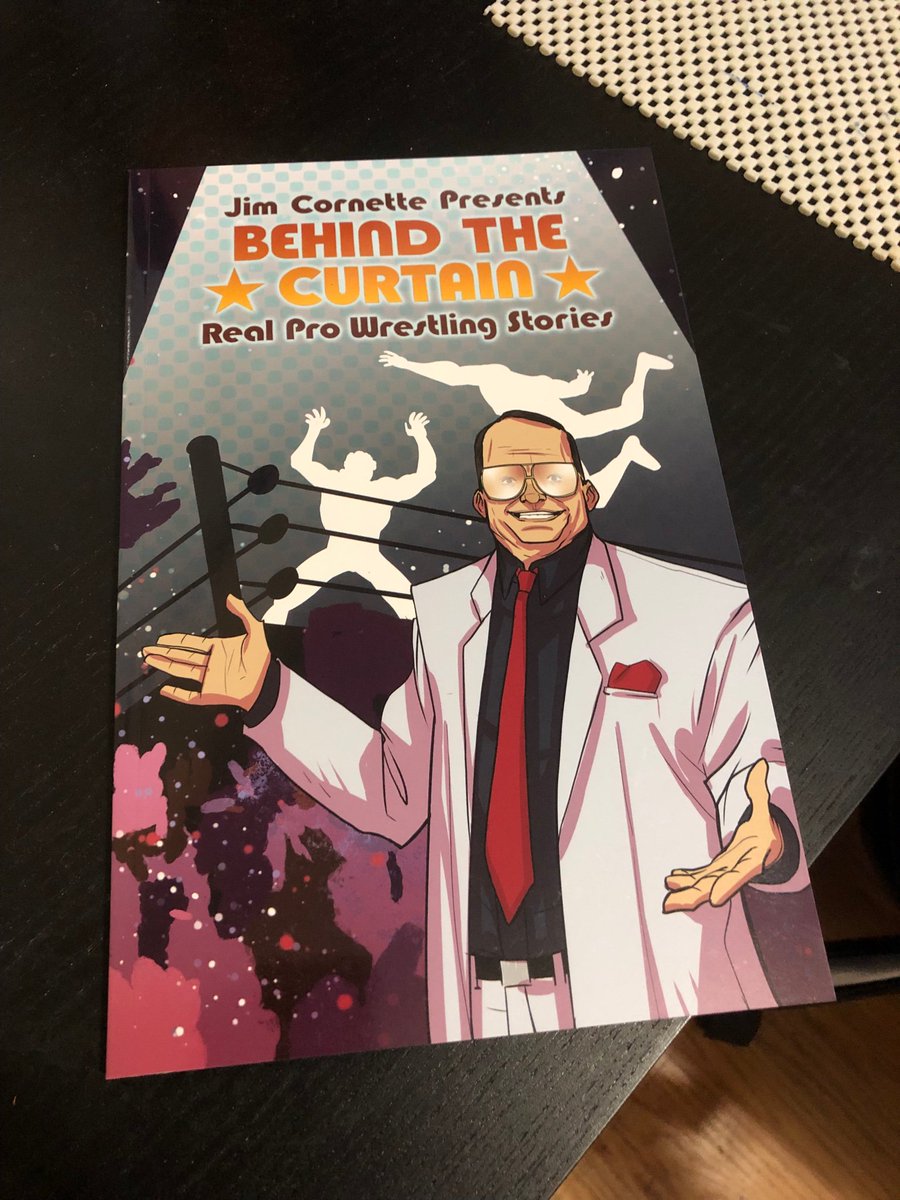 jay_mack72's tweet photo. @TheJimCornette next best thing to living in a Trump-free Canada is finally getting my hands on this fine design of story-telling and art. Thanks! #BehindTheCurtain https://t.co/ghvWm5eebV