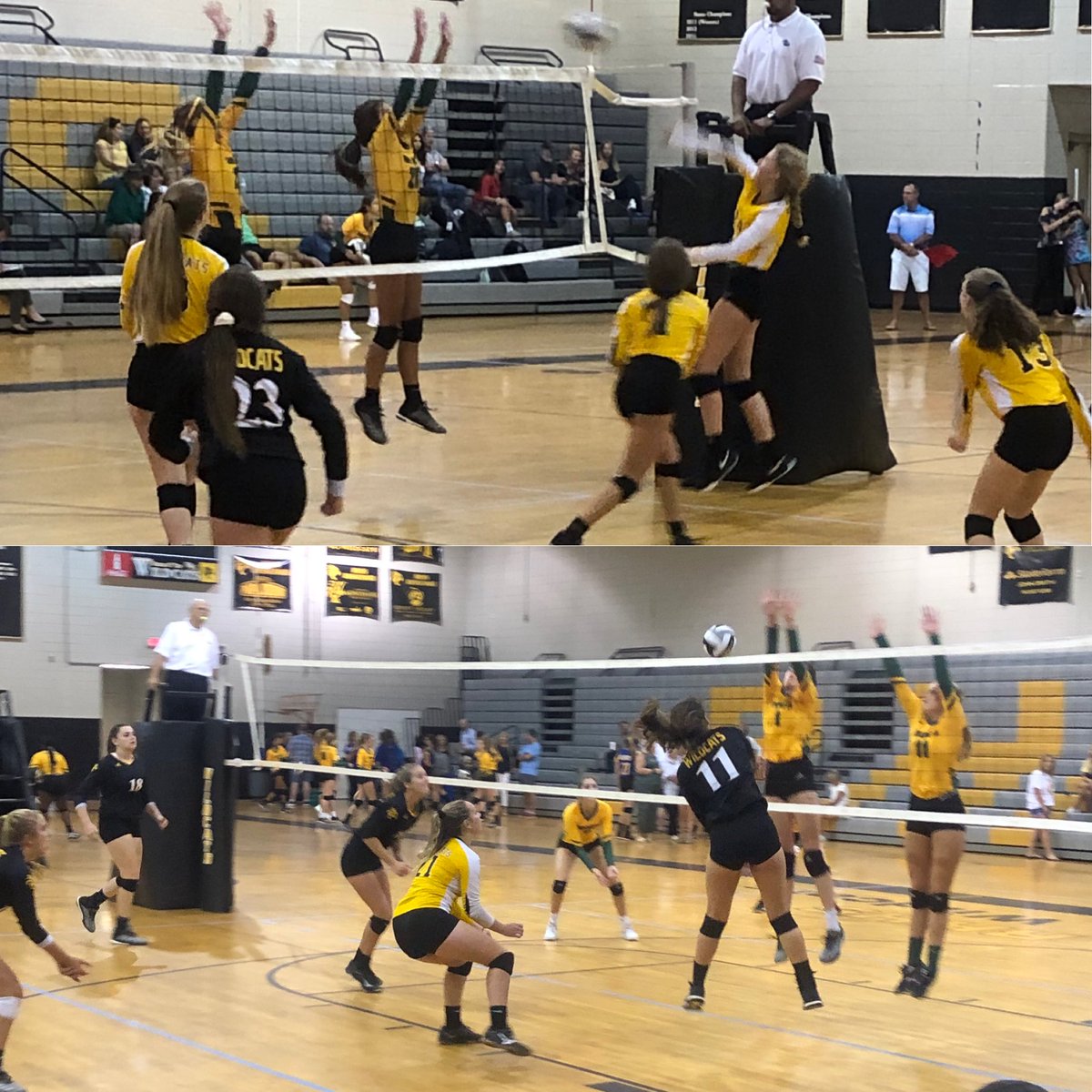 BayensMickey's tweet photo. RHHS Volleyball was on fire as ⁦@MsKuhn_RHHS⁩ (Coach Orloff) would have been proud of her girls!  That’s the way VB to #BTH https://t.co/1g0dX3Mh0J