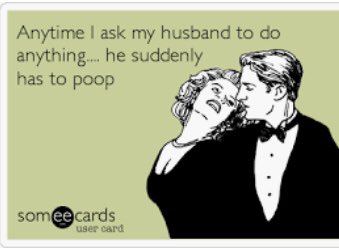 LizaN40's tweet photo. When did my 6 year old turn into my husband? Whenever I ask her to do something, she suddenly has to 💩?!? https://t.co/GNqtutSM3y
