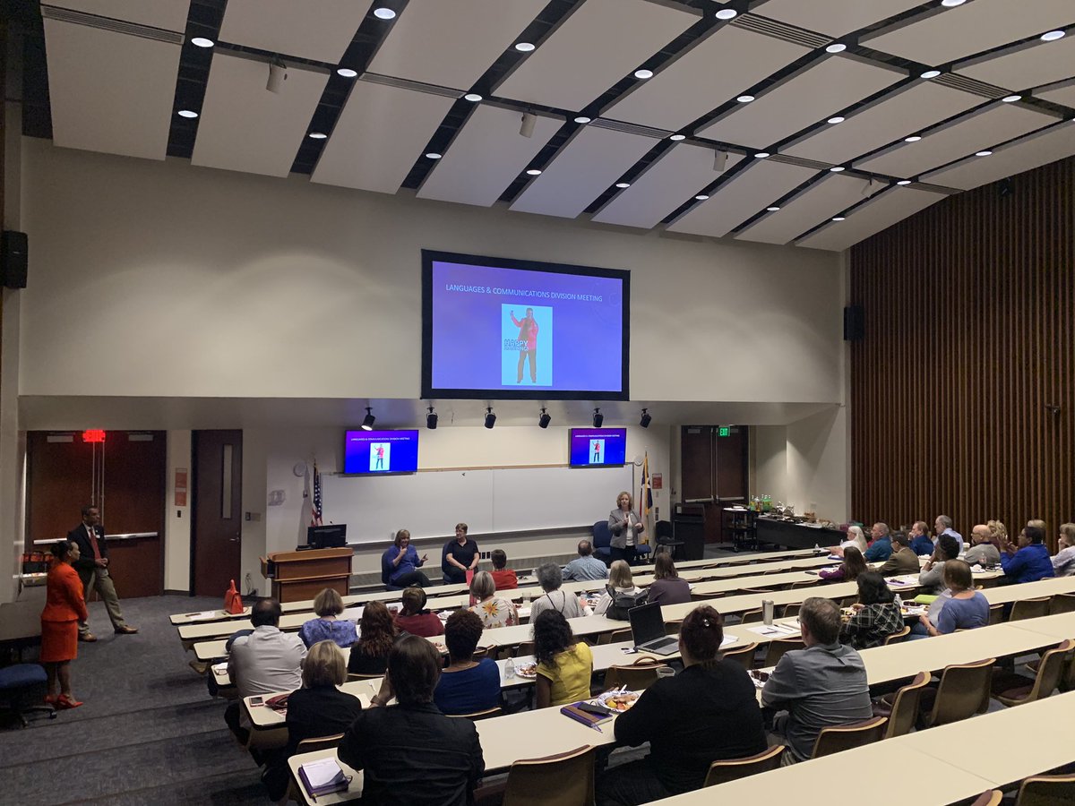 LSCgfn's tweet photo. The “fun”of Convocation week and solid professional development continues today with @LSCNorthHarris division meetings and adjunct orientations. Our faculty are energized, engaged, and ready for the fall semester! #StudentSucess #Educators #CommittedFaculty https://t.co/GNjkcCRLWf