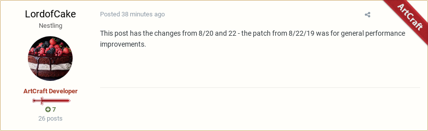 ProjectMalekai's tweet photo. LordofCake posted in "5.100 Snap TEST Patch Notes for 8/20/19 and 8/22/19" #Crowfall #RedPost
https://t.co/hgMePopMeM https://t.co/2UBXDULEZO