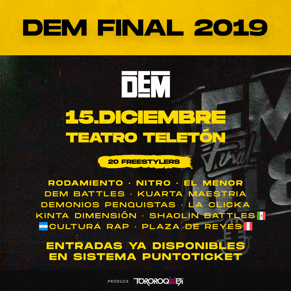 DEM Final se realizará en Teatro Teletón blackmusiclovers.cl/2019/08/23/dem…
