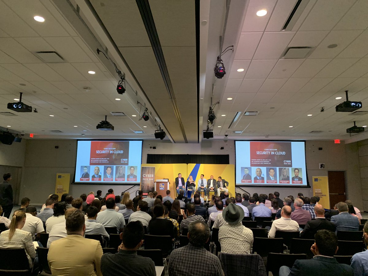 CyberTechRisk's tweet image. Big 4 Cloud Security Panel is on at @CyberTechRisk event tonight!