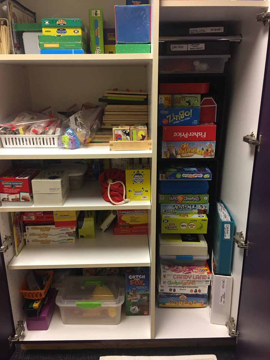 lifesspeechy's tweet photo. After using ALL available space, I have officially ran out of room for materials in my new office! #preschoolslp #SLPeeps https://t.co/o2q5kseuhL