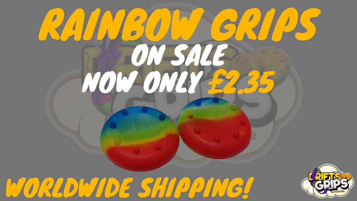 We recently launched our #Rainbow Grips! They are perfect for #Playstation and #Xbox. 👌

The #Sale is still on so don't let your grip slip and order these today 🔥🔥

ORDER HERE: driftsgrips.co.uk/shop.html#!/pr…

#XboxOne #Xbox360 #XboxGC #PS4 #Ps4Pro #PS3 #ModernWarfare #FIFA20