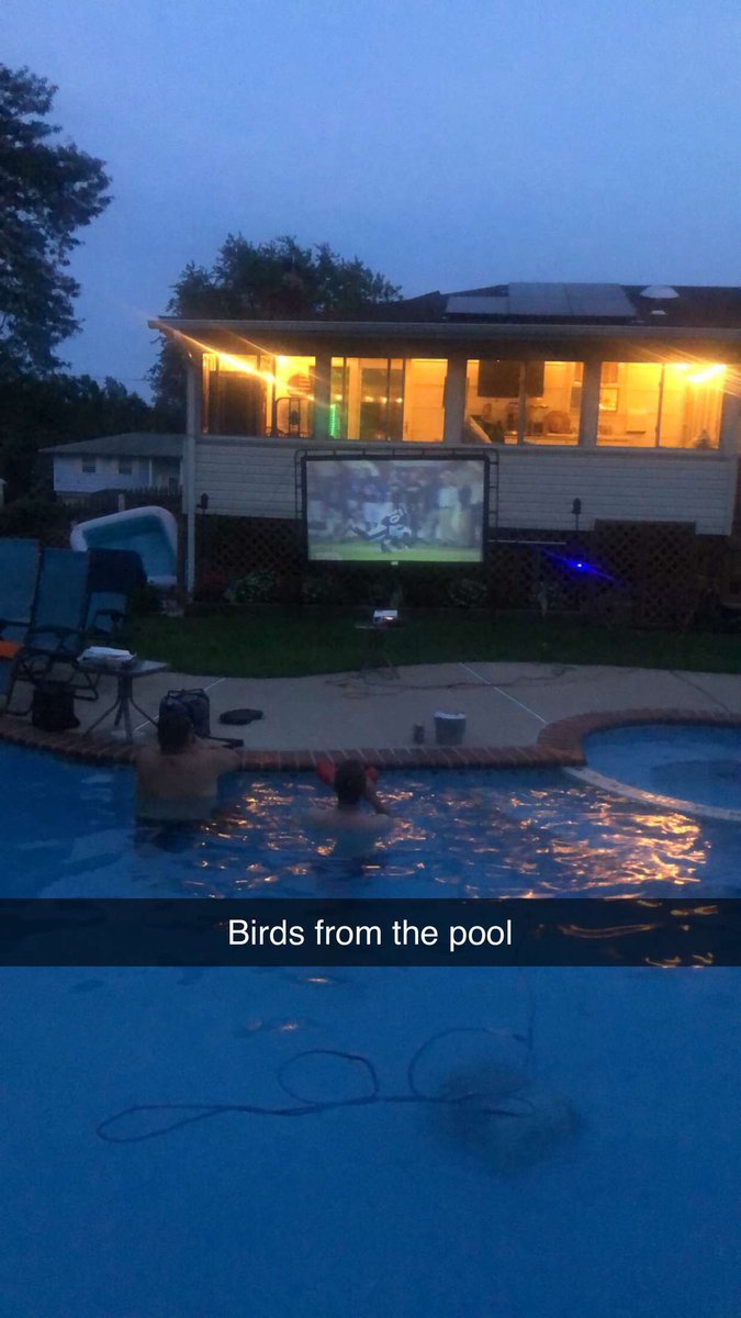 IsMariota's tweet photo. Eagles viewing party from the pool!!! #EaglesEverywhere #DelranNJ https://t.co/iI6AQby38l