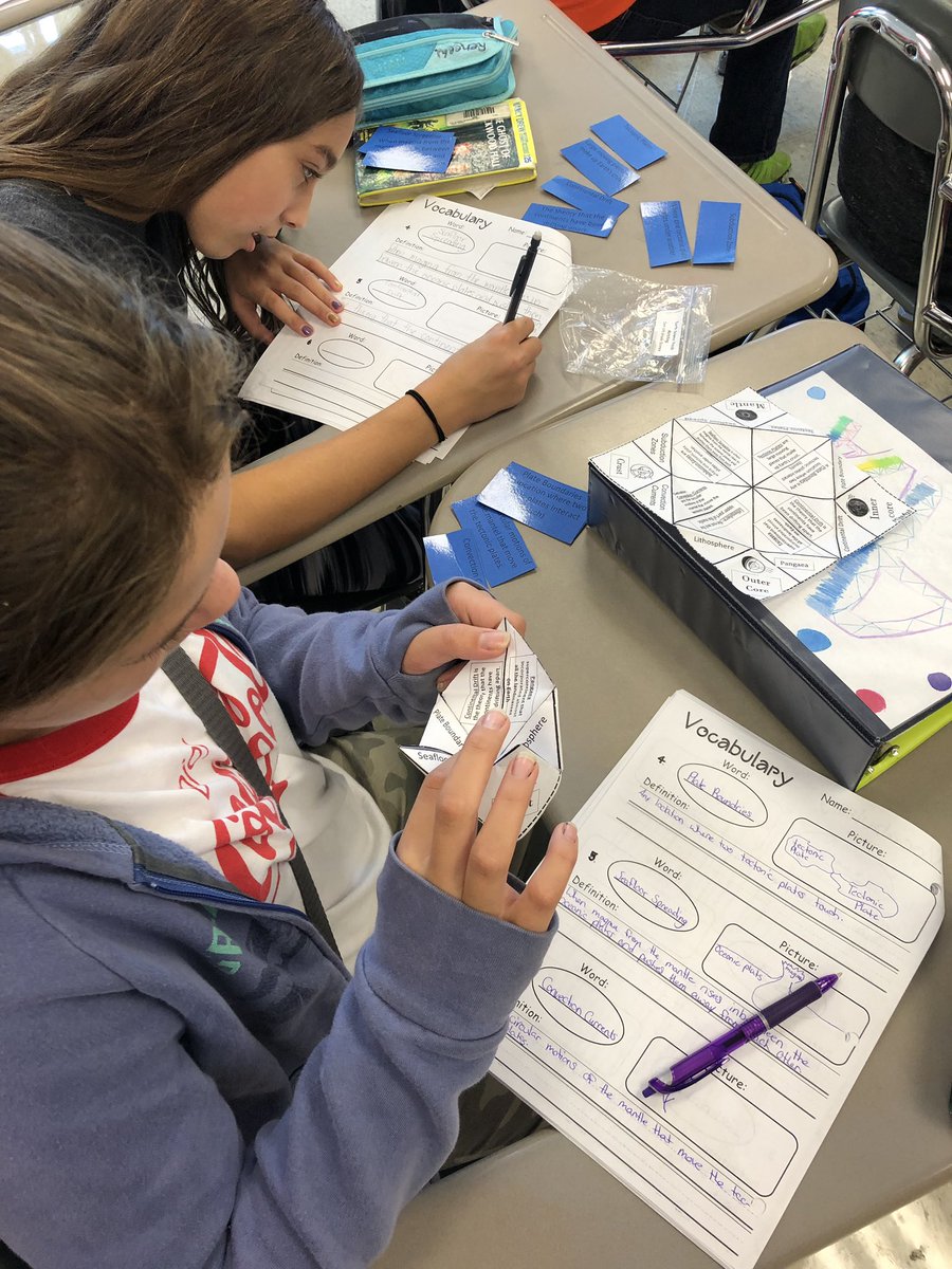 ImMrsSmith's tweet image. Today’s vocabulary lesson included a cootie-catcher study guide. Students loved it! @BGISD @lightningr @BGJHS #excellenceisworththeeffort