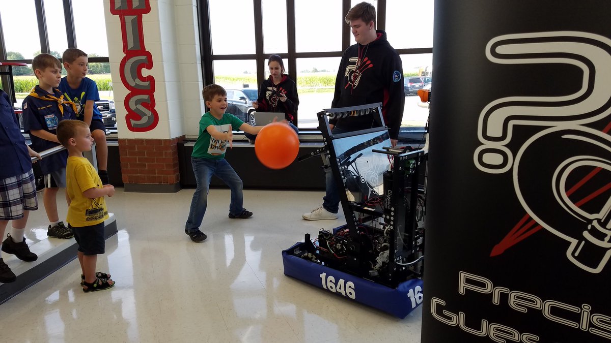 FRC1646's tweet photo. @BronchoNation Ss did a great job sharing their STEM knowledge with Herseys Cub Scouts Pack 3348 tonight! Lots of fun for the older and younger kids alike #inspiringyouth #earningbadges https://t.co/txR7Jcz6tJ