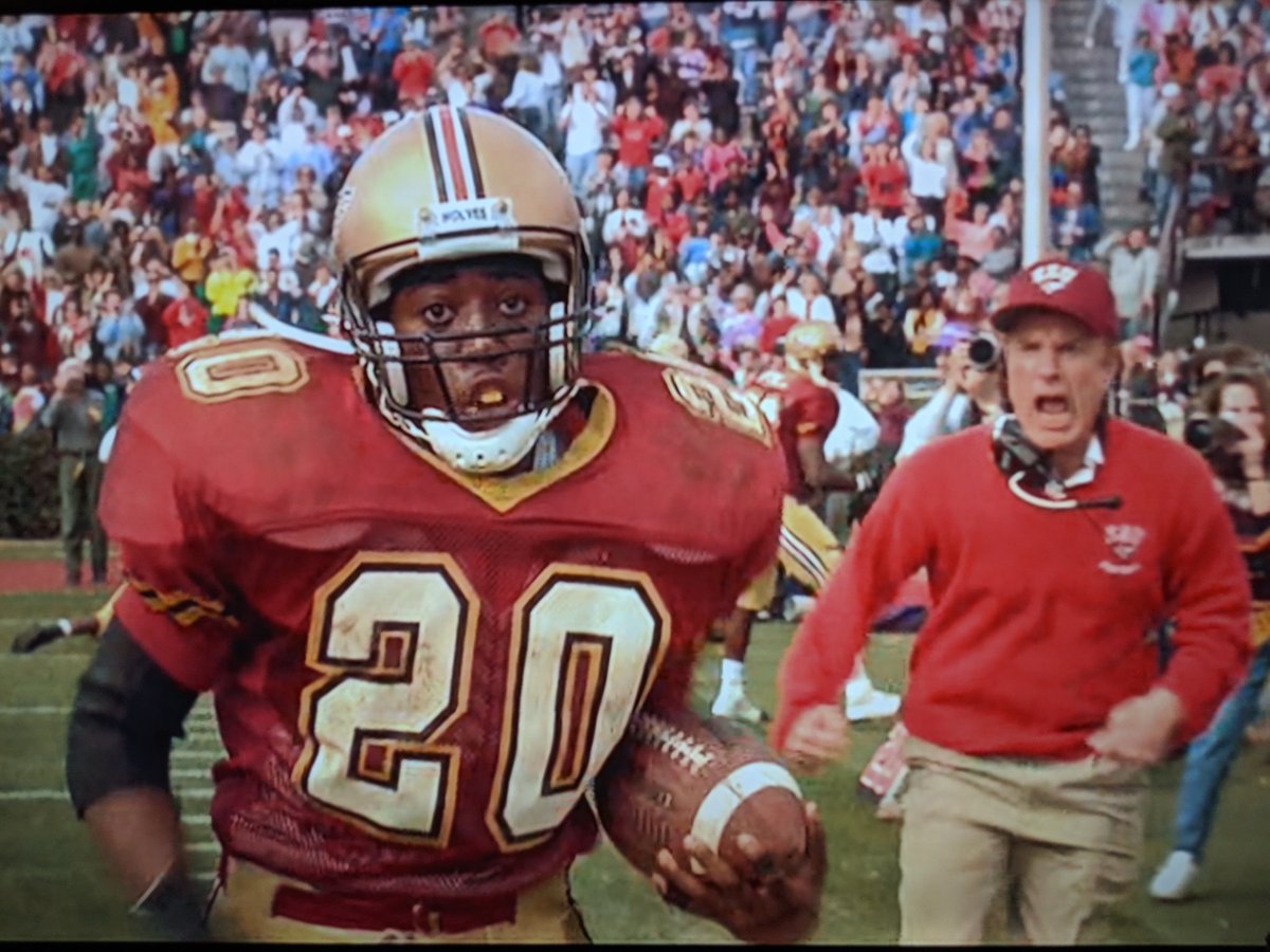 sibrivlsprts's tweet photo. @jsbtarheel95 What about a good movie? A classic, one you could watch 1000 times over. Cmon now, watch the punt return scene in  The Program and watch the smile appear. https://t.co/oGzcDs6NX5