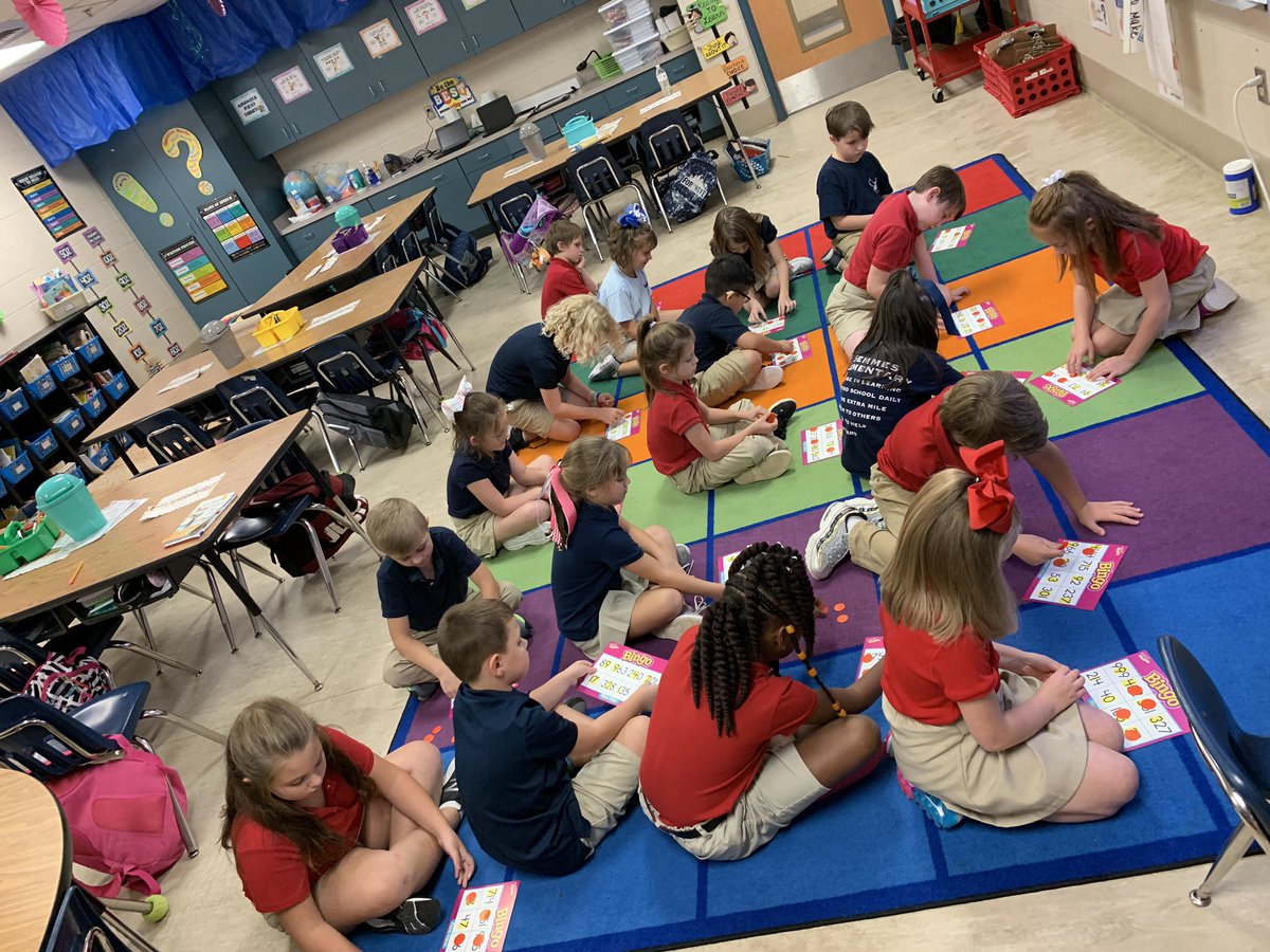 My second graders had a BLAST today during math playing place value bingo! So much fun! 😊 #2ndgrade #Semmesational 😊
