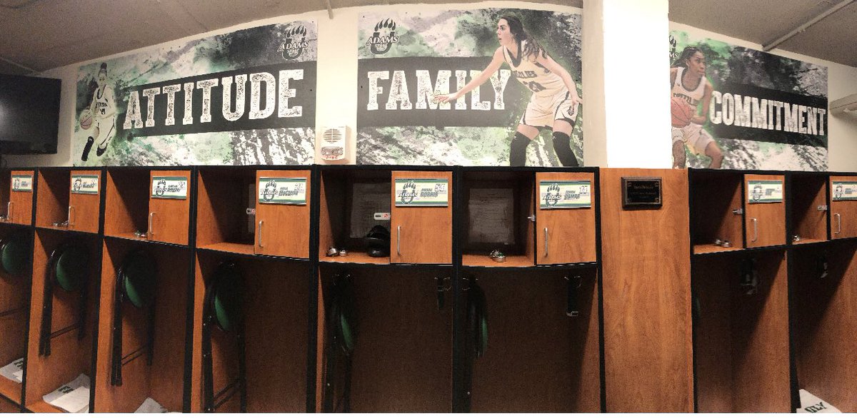 AdamsStateU_WBB's tweet photo. Phase 1 of our locker room is complete!  We are excited to get phase 2 under way ASAP!  #FaceLift #GrizzlyPride #Family #TLC https://t.co/5JNcd4EmQL
