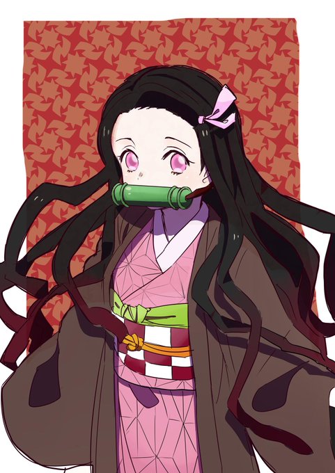 コイシさんがTwitterに投稿した竈門禰豆子(鬼滅の刃)のイラスト。