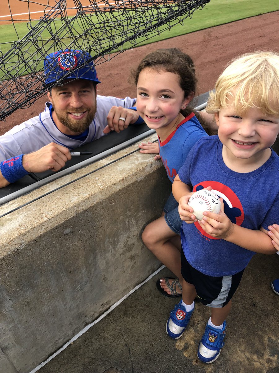 nealrager's tweet photo. Thank you, @benzobrist18. Your kindness made a nine year old’s birthday very special, and I’m not sure her little brother will ever appreciate how rare a signed ball from a @Cubs World Series MVP is. #GoCubsGo #GoZoGo https://t.co/xDnvqhxeQp