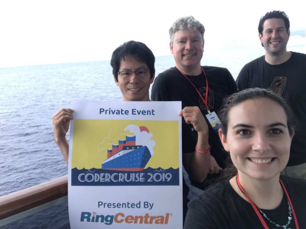 RingCentralDevs's tweet image. The @RingCentral team was excited to partner with @oneforallevents for another amazing @CoderCruise (Thank you to Eli, Heather, Kara and Joe)! Also thank you to all of you for coming to #codercruise we hope to see you all again soon to learn more together and make more memories!