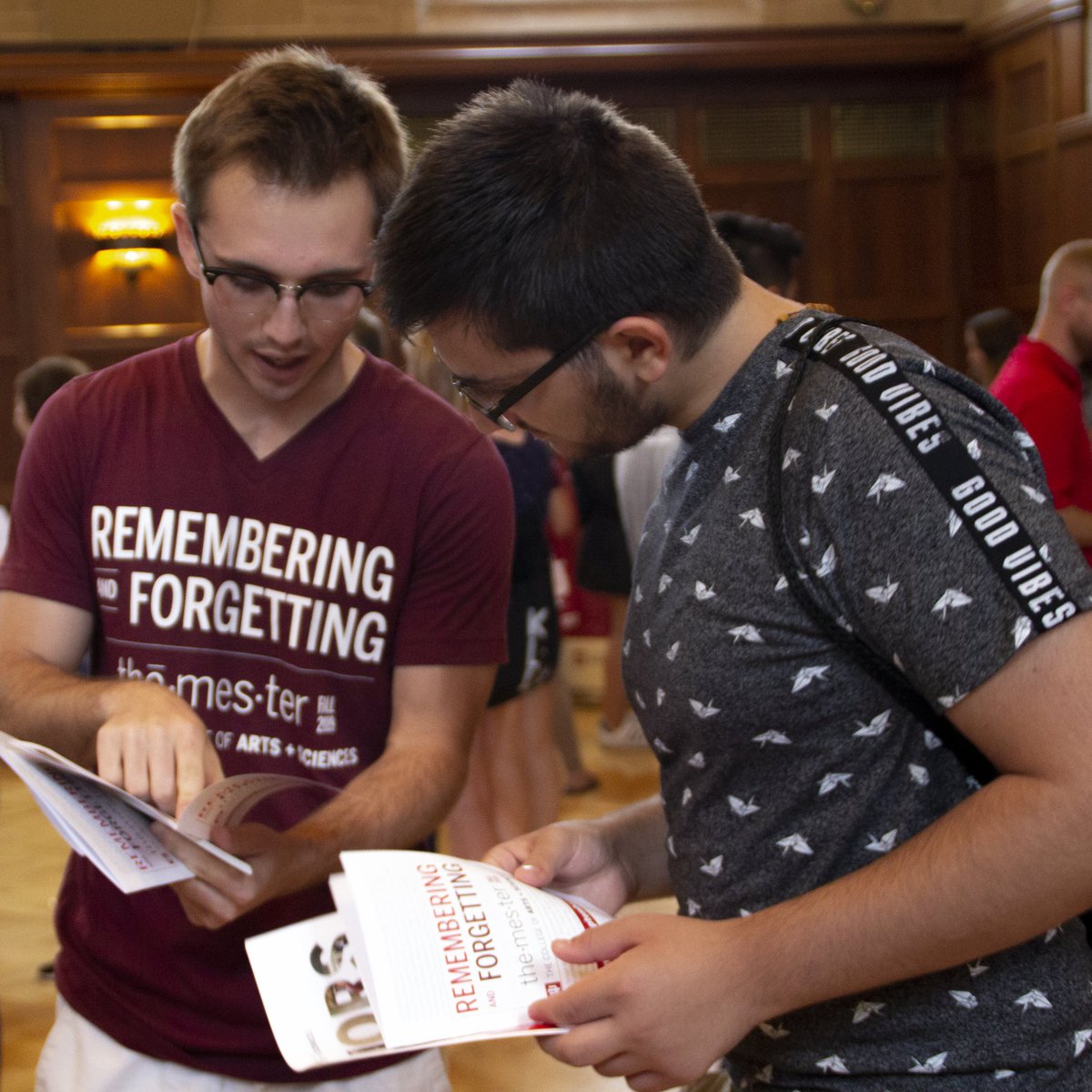 IUBThemester's tweet photo. Our #themester interns loved meeting students at our College Expo booth today! 🔴⚪️ #rememberforget #IUNSO19 @ Alumni Hall https://t.co/gk8jF7o0K9