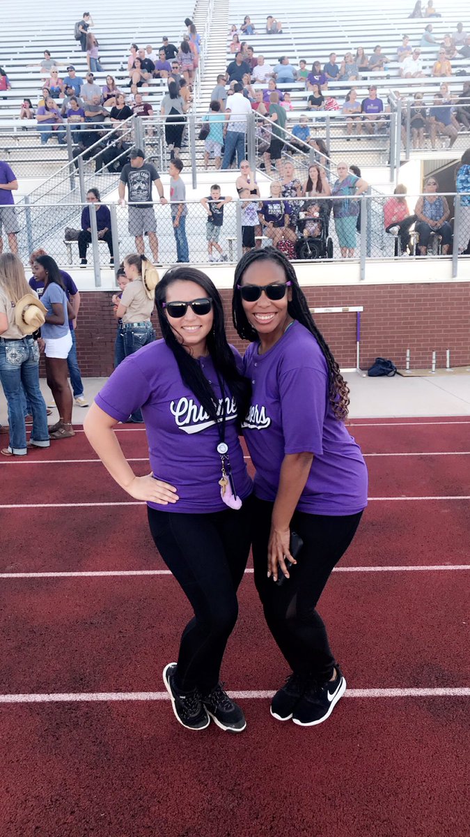 Charmers had a blast at the community pep rally this evening!!! 💜💛